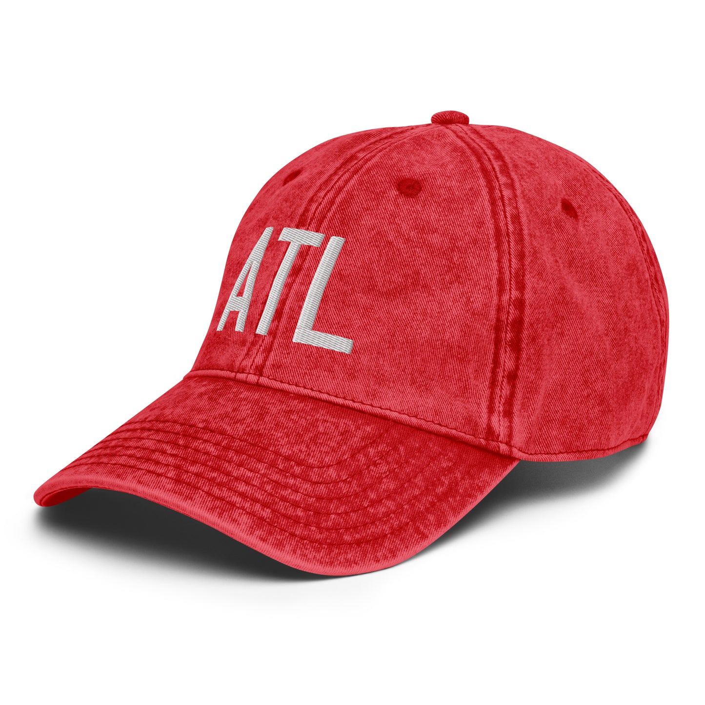 Airport Code Twill Cap - White • ATL Atlanta • YHM Designs - Image 23