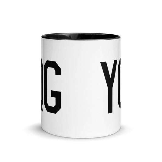 Aviation-Theme Coffee Mug - Black • YQG Windsor • YHM Designs - Image 02