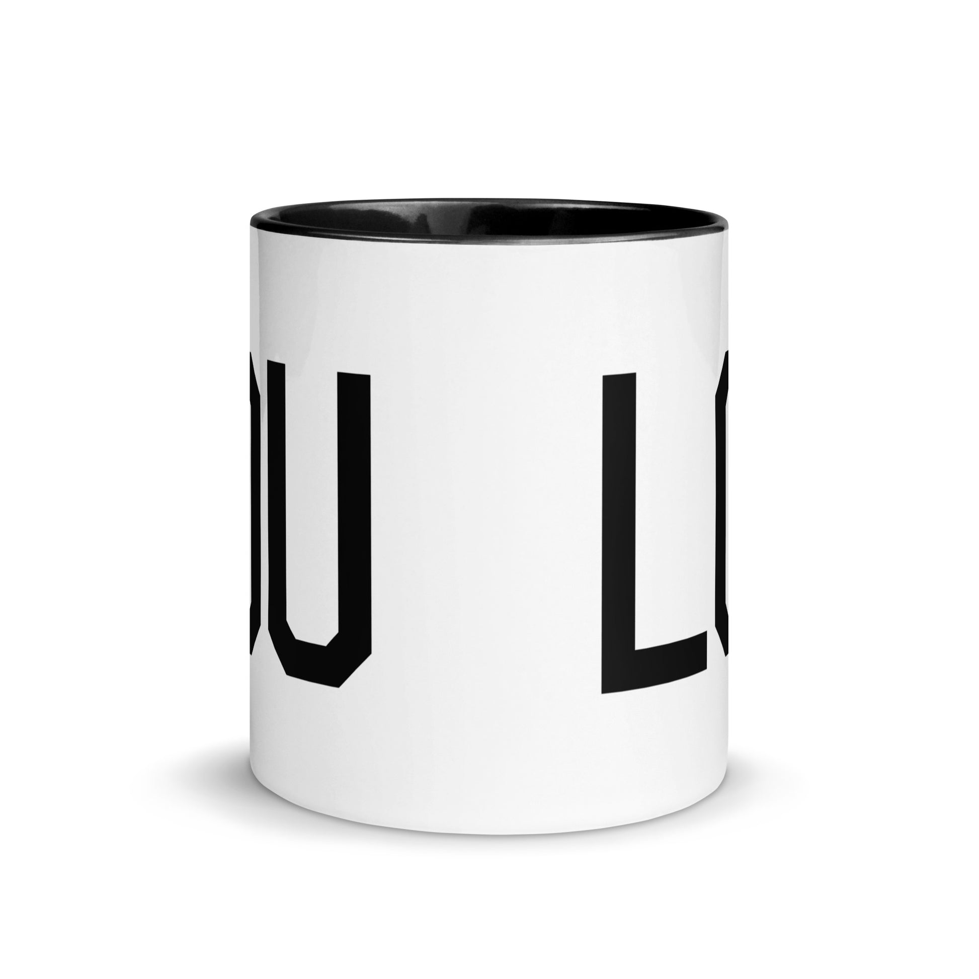 Aviation-Theme Coffee Mug - Black • LOU Louisville • YHM Designs - Image 02