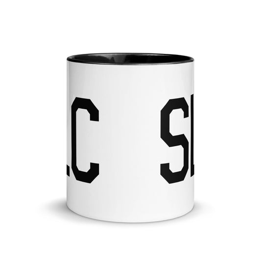 Aviation-Theme Coffee Mug - Black • SLC Salt Lake City • YHM Designs - Image 02
