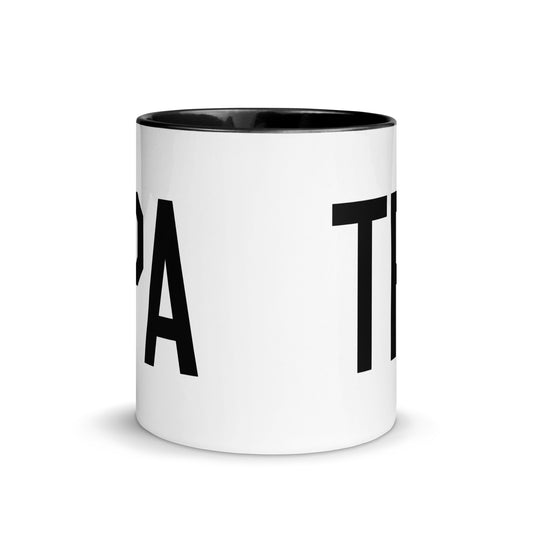 Aviation-Theme Coffee Mug - Black • TPA Tampa • YHM Designs - Image 02