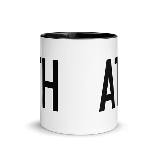 Aviation-Theme Coffee Mug - Black • ATH Athens • YHM Designs - Image 02