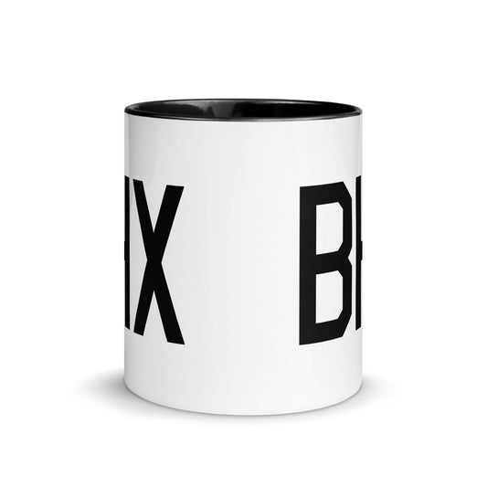 BHX Birmingham Coffee Mug • Air Force Lettering in Black • YHM Designs - Image 02