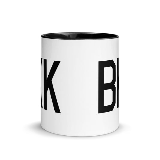 BKK Bangkok Coffee Mug • Air Force Lettering in Black • YHM Designs - Image 02