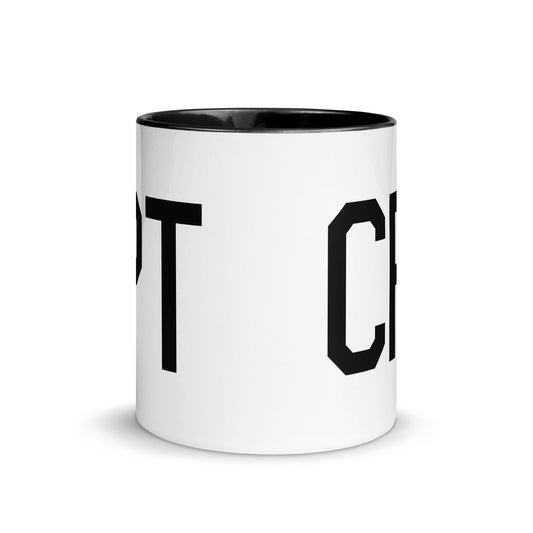 CPT Cape Town Coffee Mug • Air Force Lettering in Black • YHM Designs - Image 02
