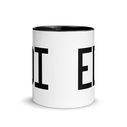 Aviation-Theme Coffee Mug - Black • EDI Edinburgh • YHM Designs - Image 02