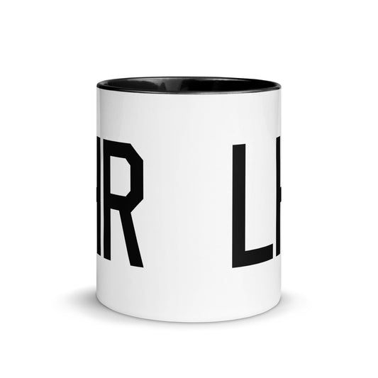LHR London Coffee Mug • Air Force Lettering in Black • YHM Designs - Image 02