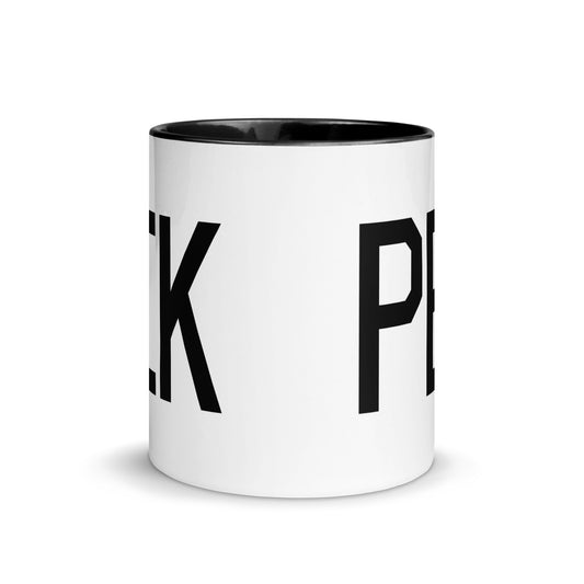 PEK Beijing Coffee Mug • Air Force Lettering in Black • YHM Designs - Image 02