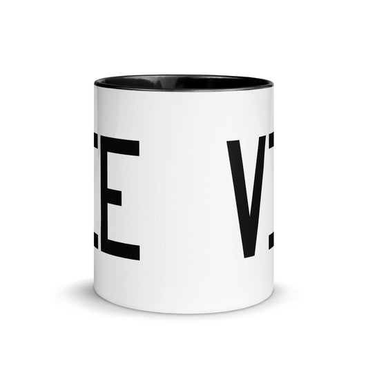 VIE Vienna Coffee Mug • Air Force Lettering in Black • YHM Designs - Image 02