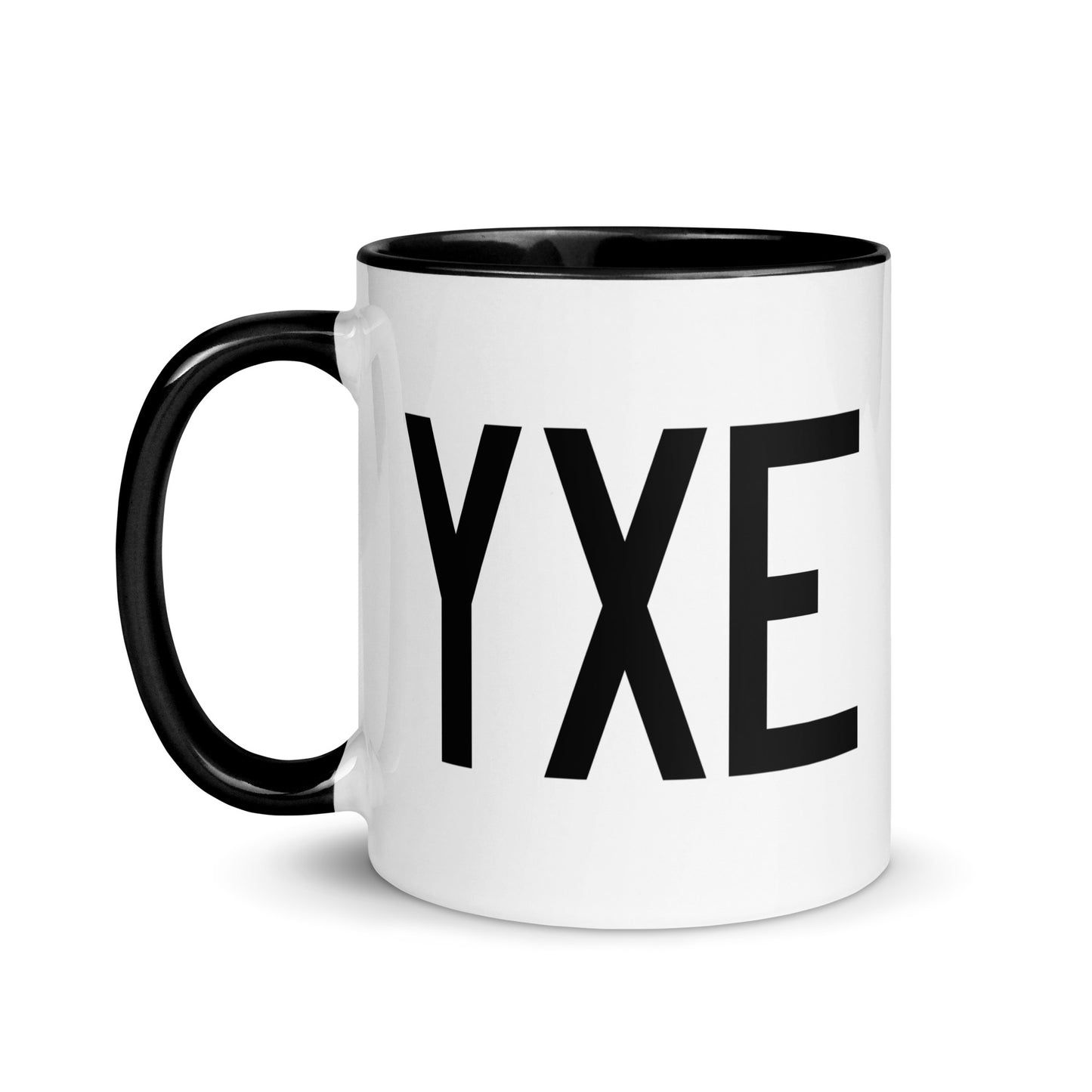 Aviation-Theme Coffee Mug - Black • YXE Saskatoon • YHM Designs - Image 03