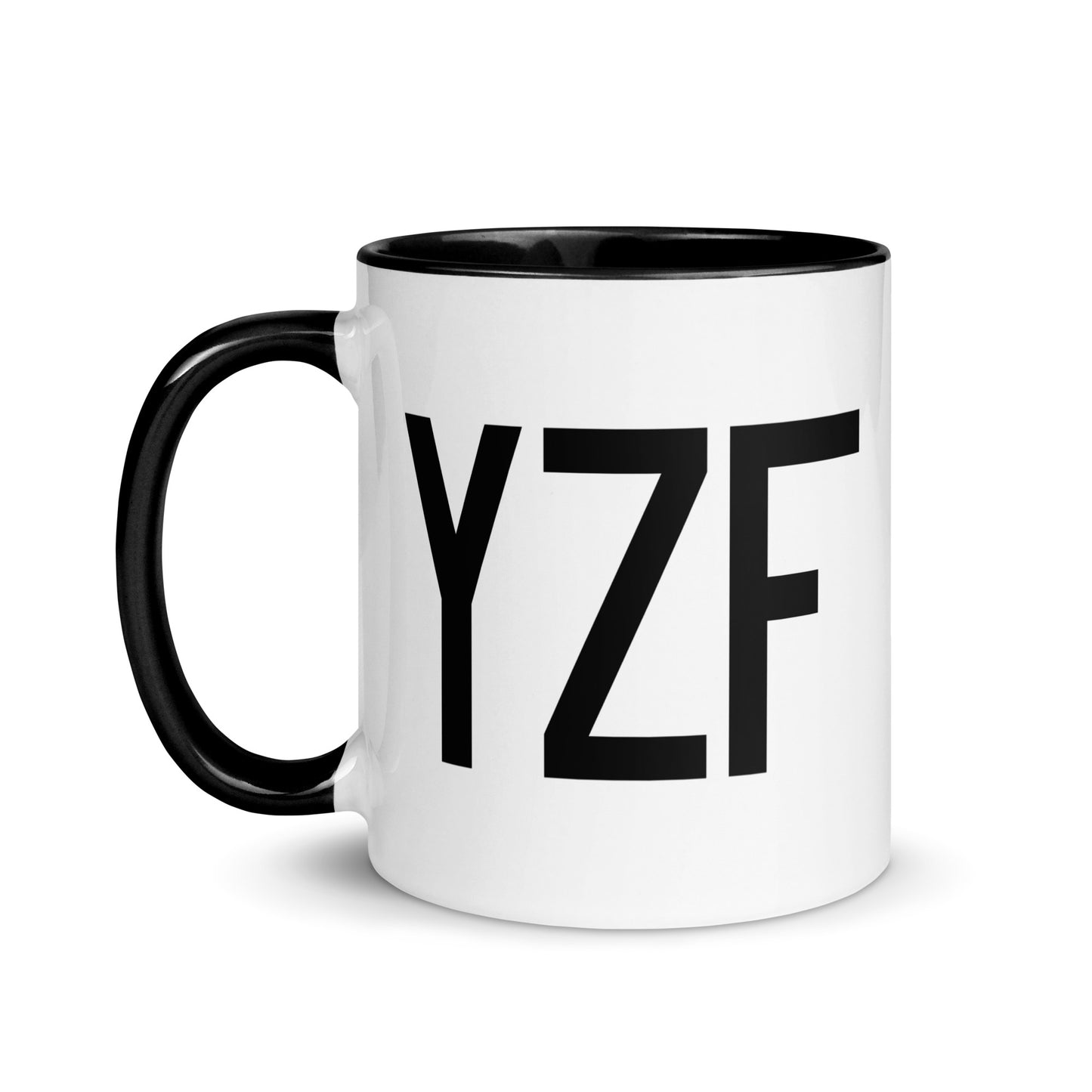 Aviation-Theme Coffee Mug - Black • YZF Yellowknife • YHM Designs - Image 03