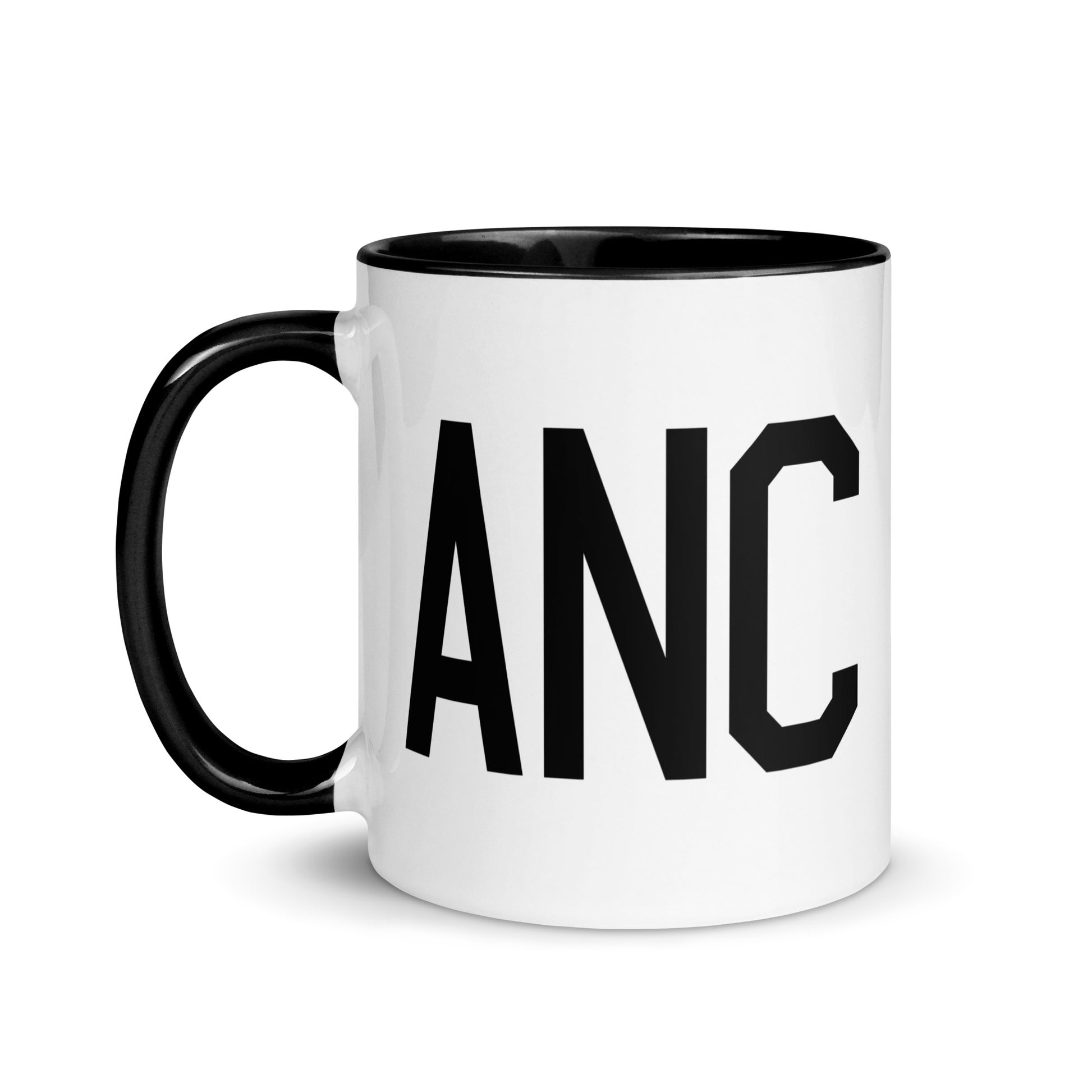 Aviation-Theme Coffee Mug - Black • ANC Anchorage • YHM Designs - Image 03