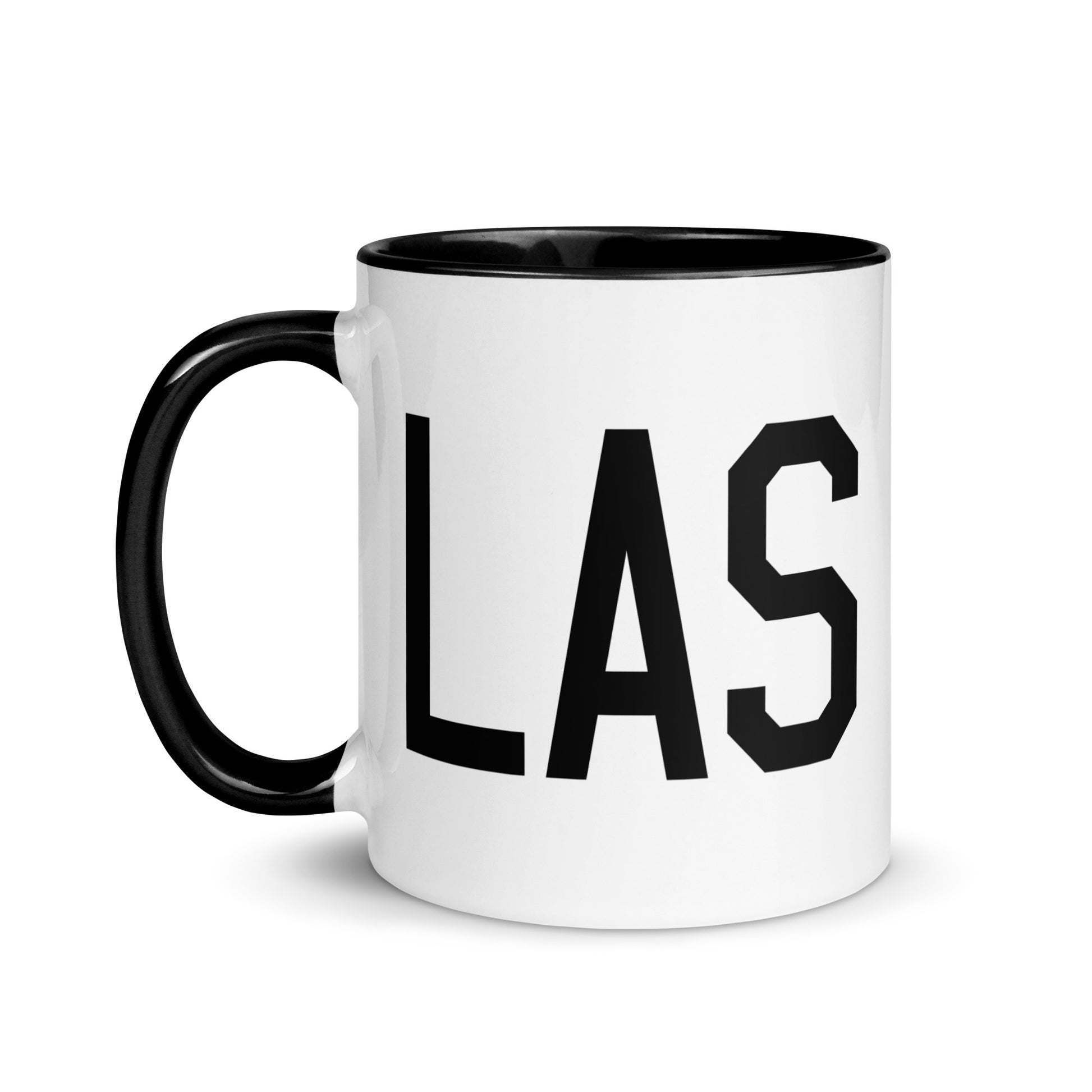 Aviation-Theme Coffee Mug - Black • LAS Las Vegas • YHM Designs - Image 03