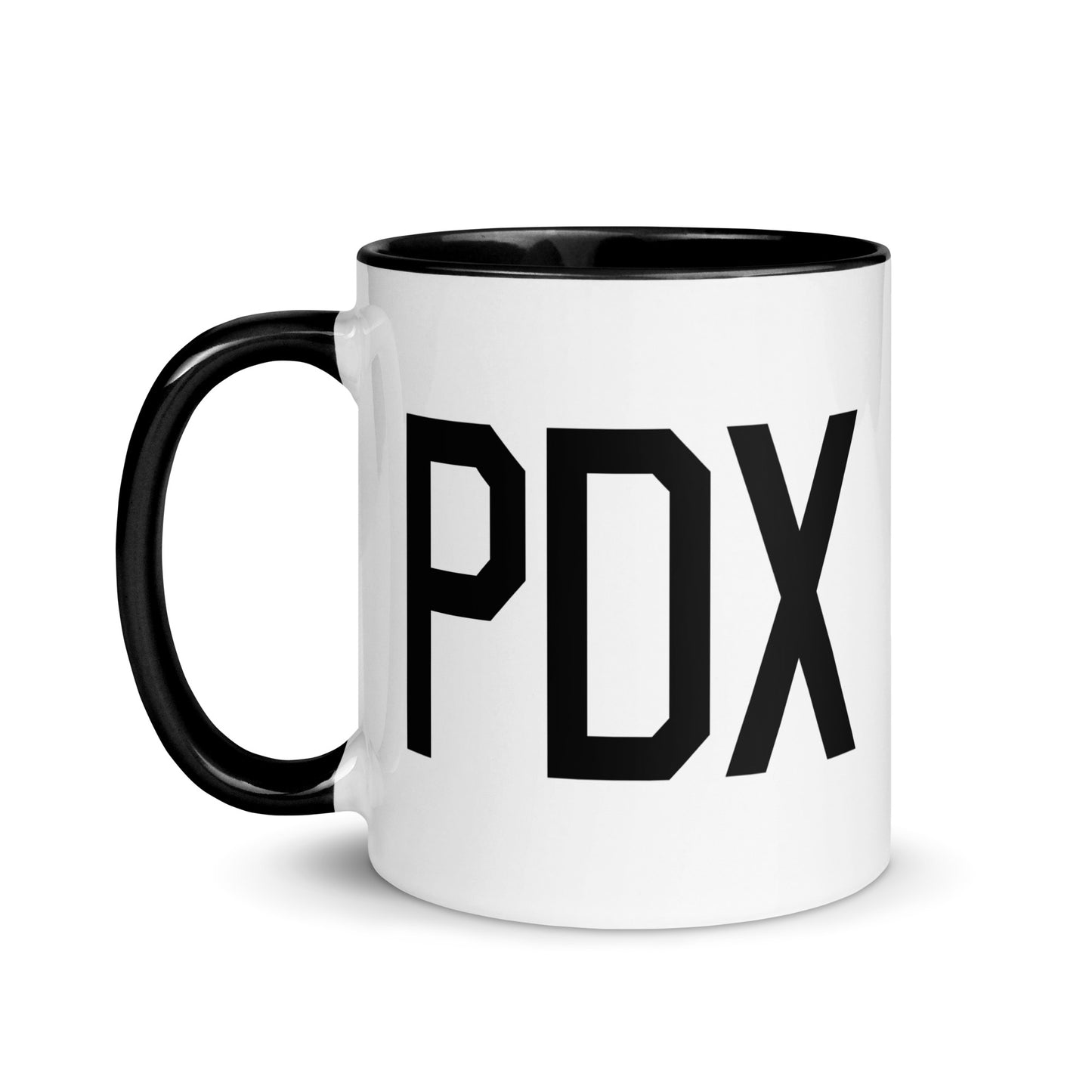 Aviation-Theme Coffee Mug - Black • PDX Portland • YHM Designs - Image 03