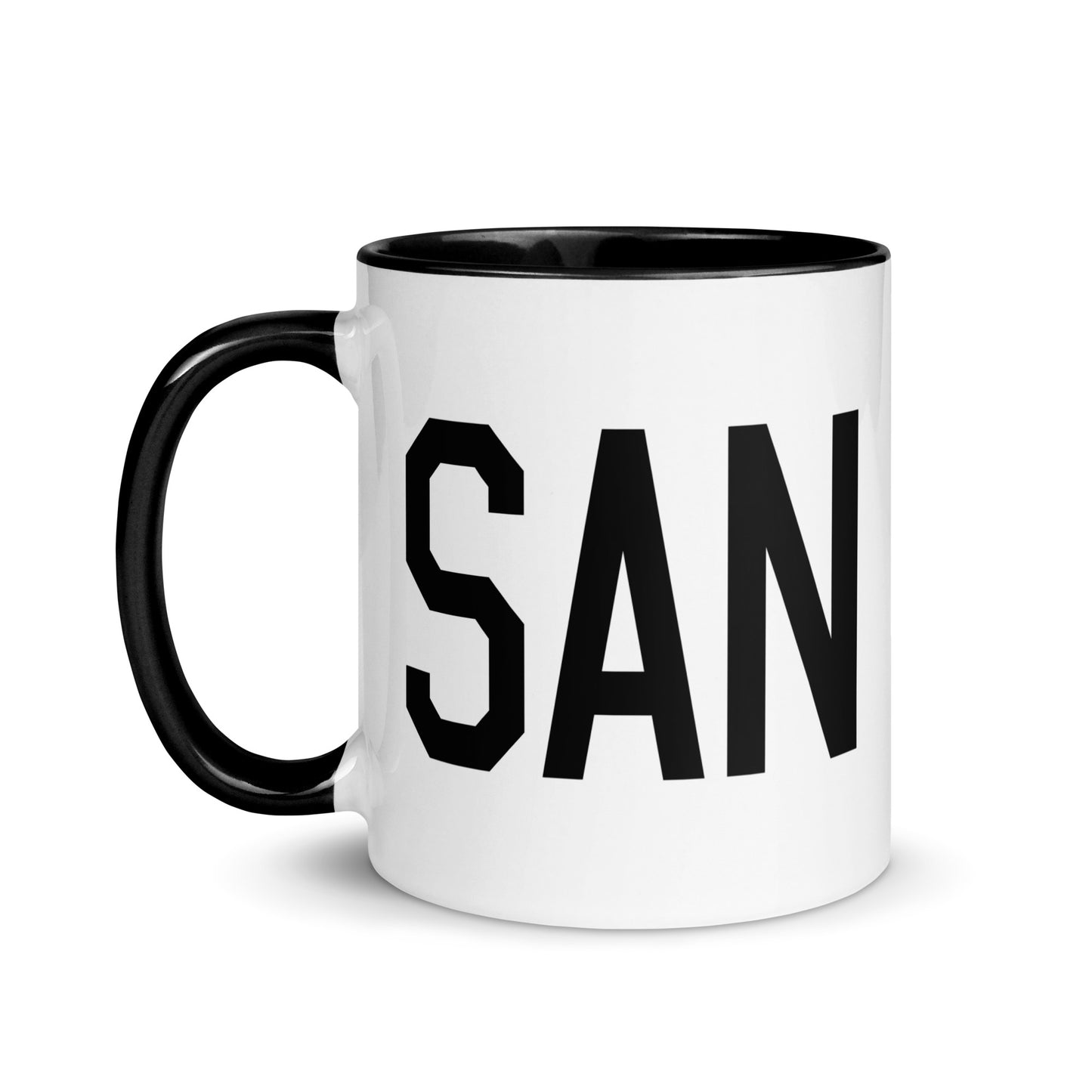 Aviation-Theme Coffee Mug - Black • SAN San Diego • YHM Designs - Image 03