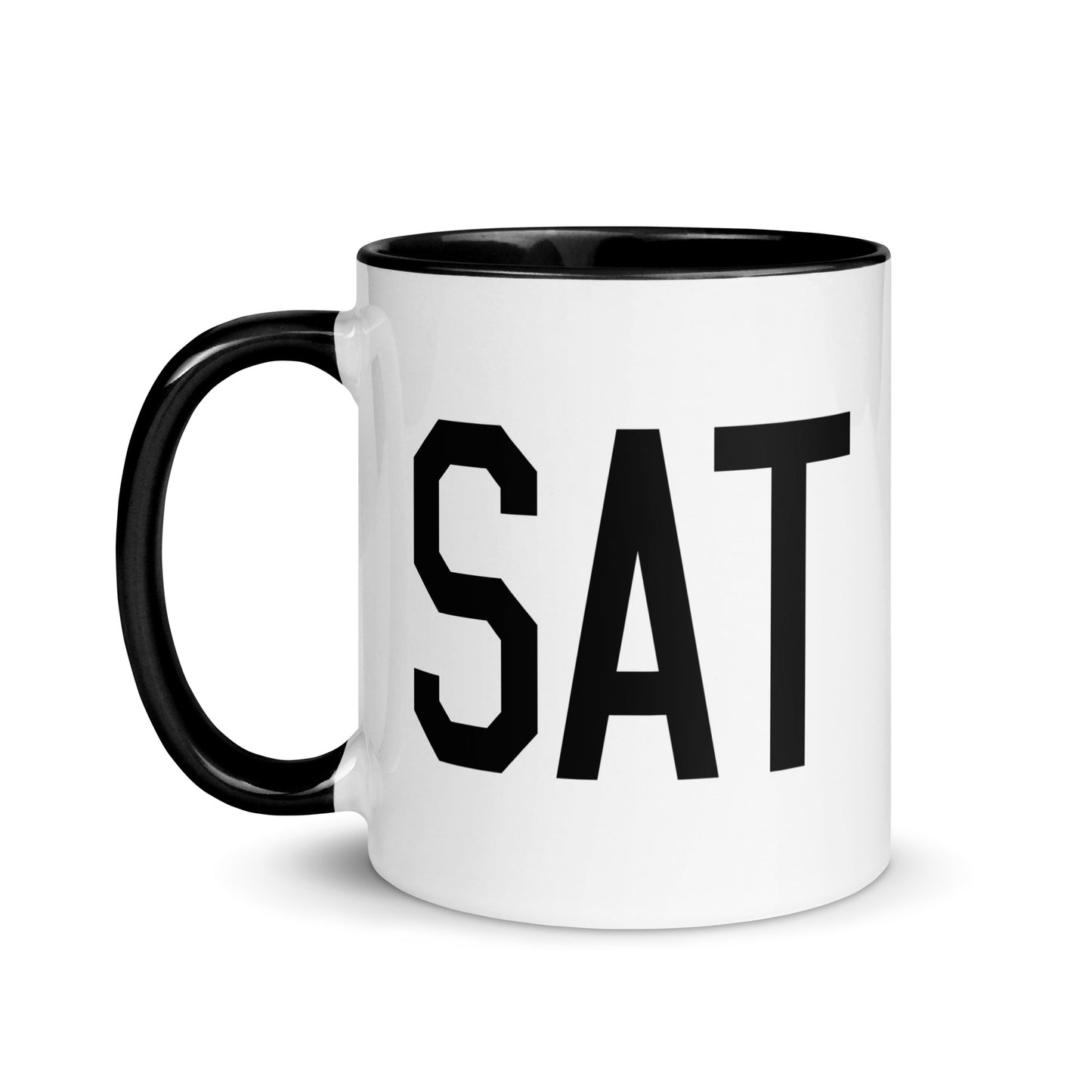Aviation-Theme Coffee Mug - Black • SAT San Antonio • YHM Designs - Image 03