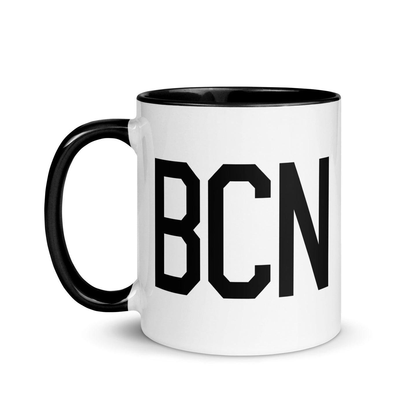 Aviation-Theme Coffee Mug - Black • BCN Barcelona • YHM Designs - Image 03