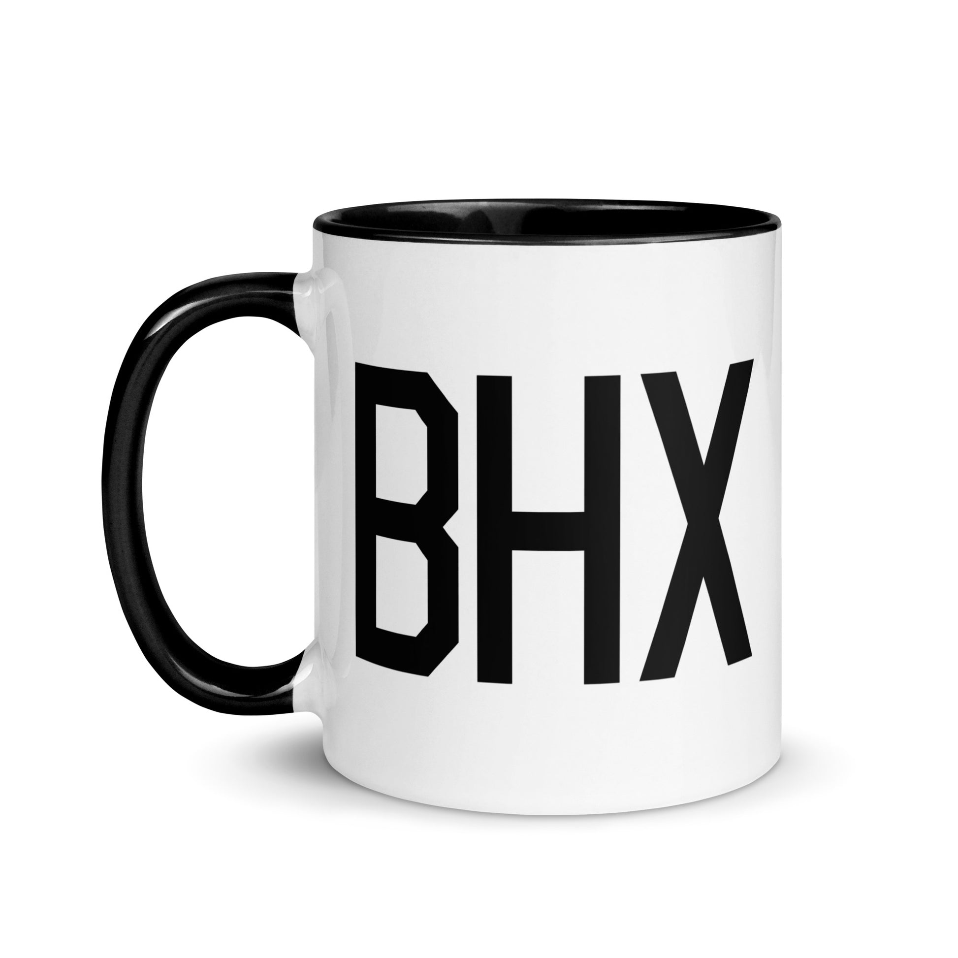 Aviation-Theme Coffee Mug - Black • BHX Birmingham • YHM Designs - Image 03