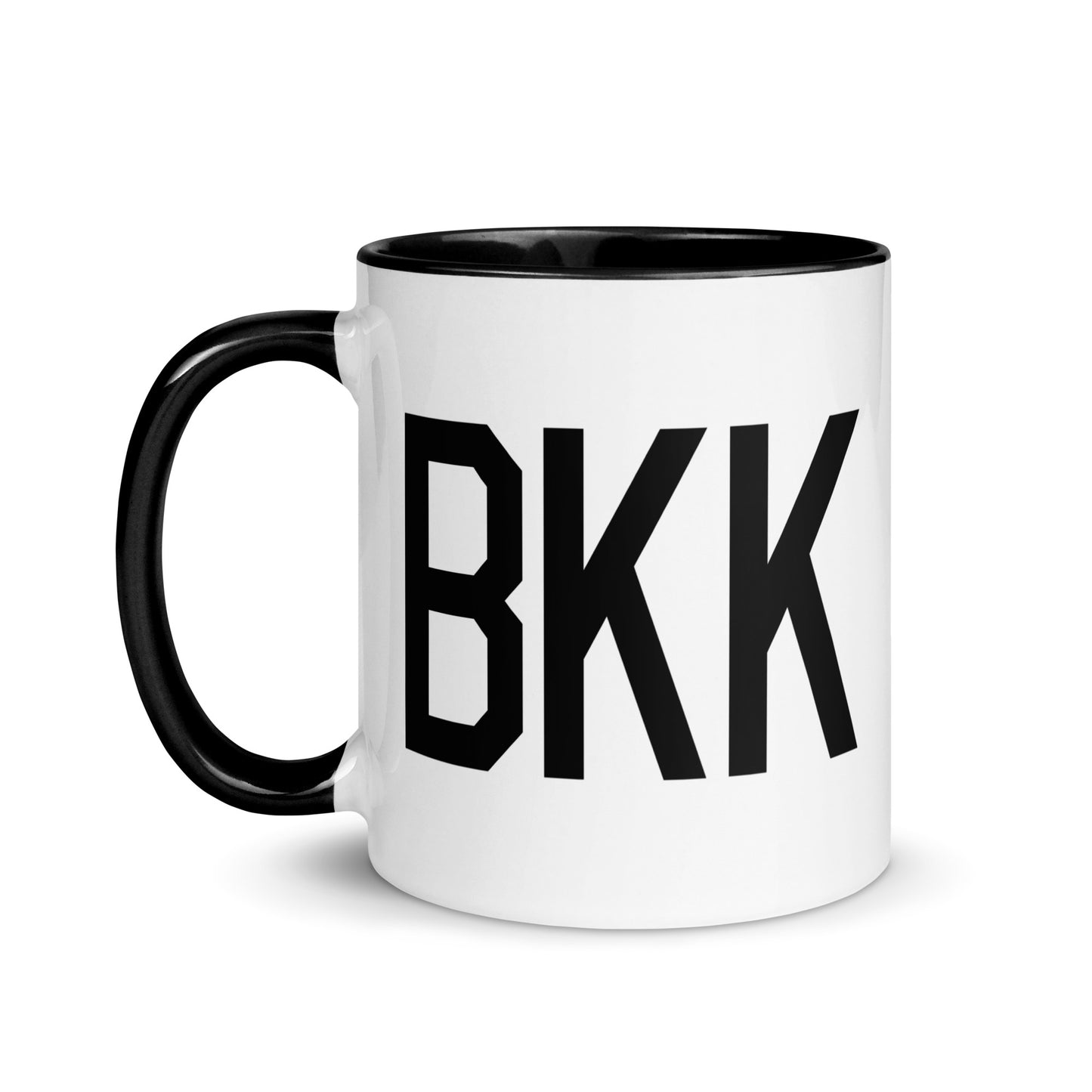 Aviation-Theme Coffee Mug - Black • BKK Bangkok • YHM Designs - Image 03