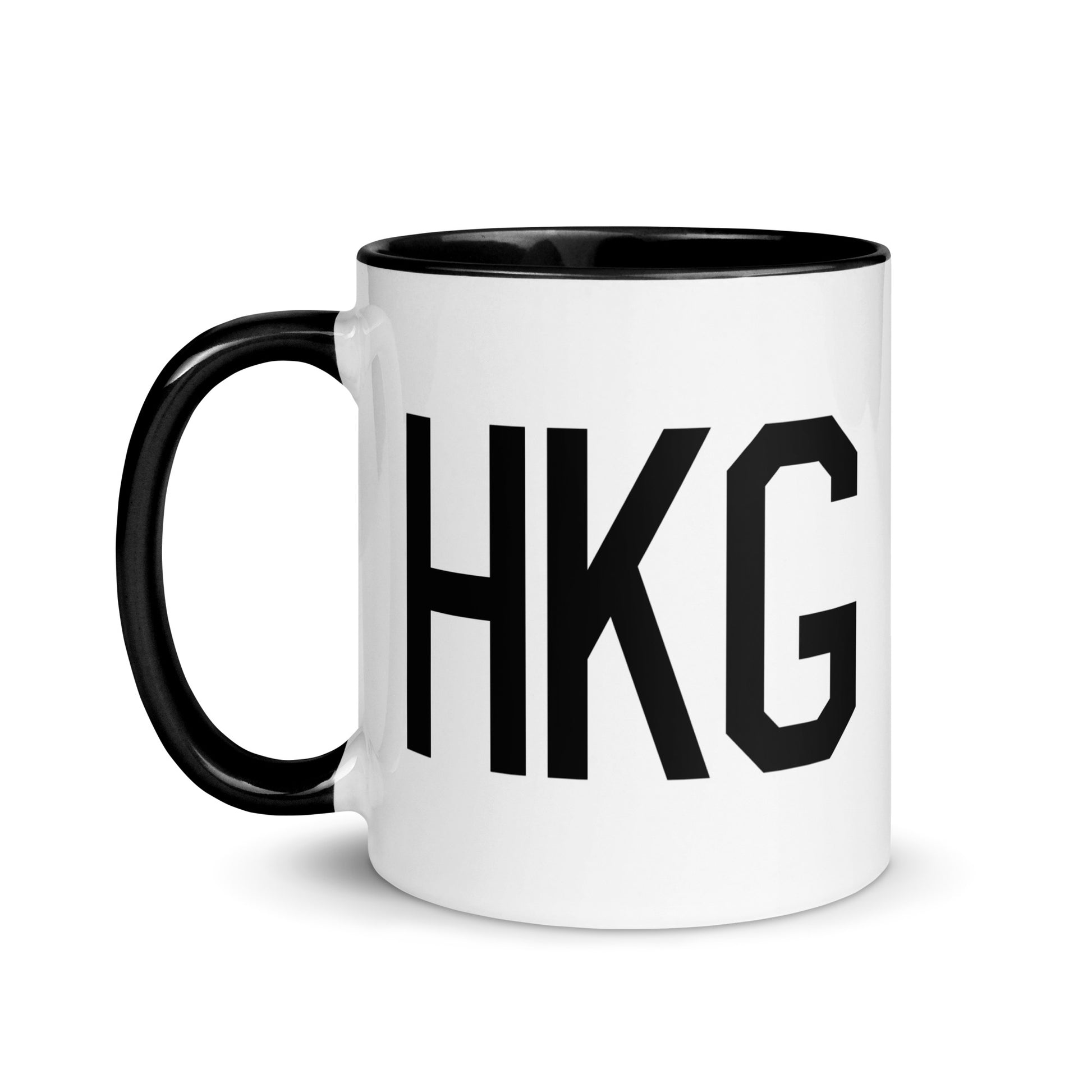 Aviation-Theme Coffee Mug - Black • HKG Hong Kong • YHM Designs - Image 03