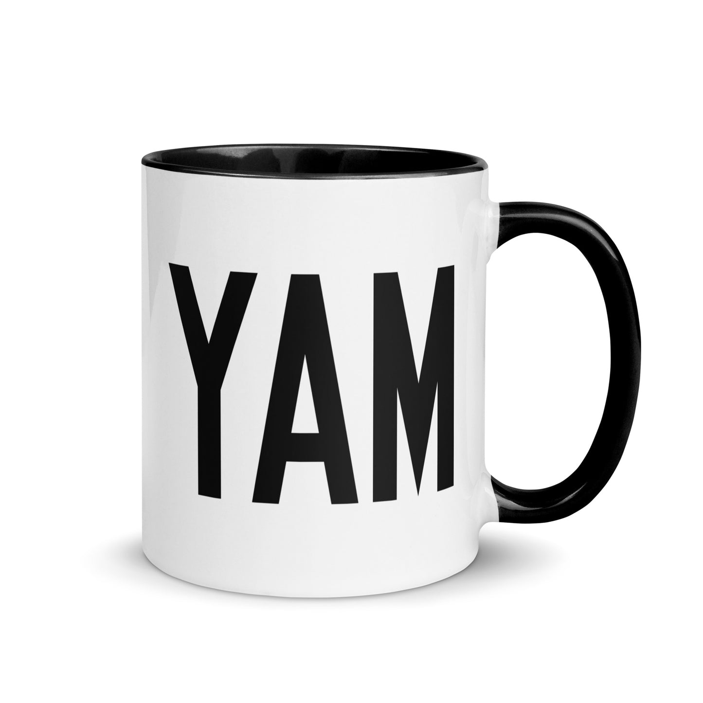 Aviation-Theme Coffee Mug - Black • YAM Sault-Ste-Marie • YHM Designs - Image 01