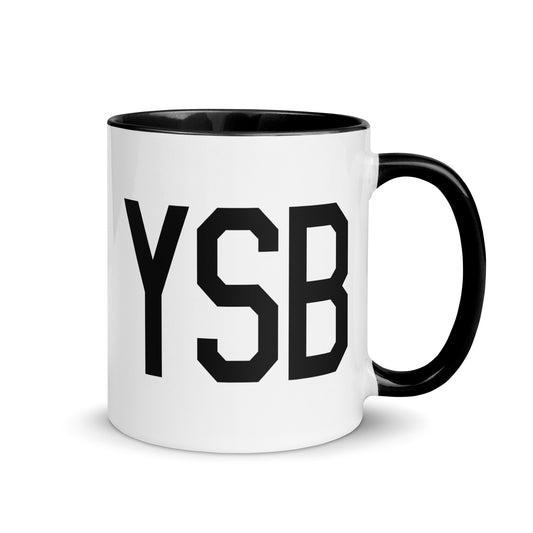 YSB Sudbury Coffee Mug • Air Force Lettering in Black • YHM Designs - Image 01