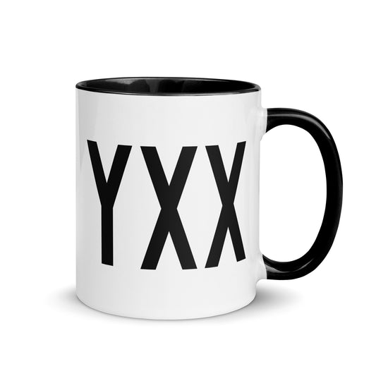 YXX Abbotsford Coffee Mug • Air Force Lettering in Black • YHM Designs - Image 01