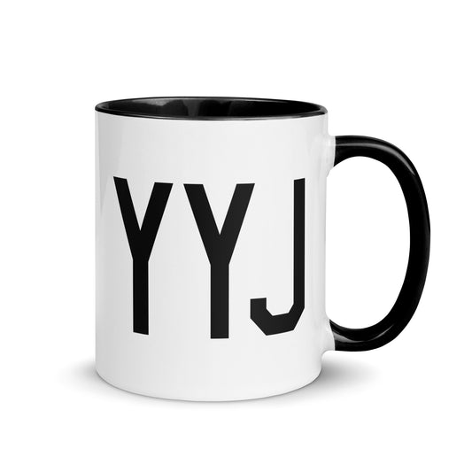 YYJ Victoria Coffee Mug • Air Force Lettering in Black • YHM Designs - Image 01