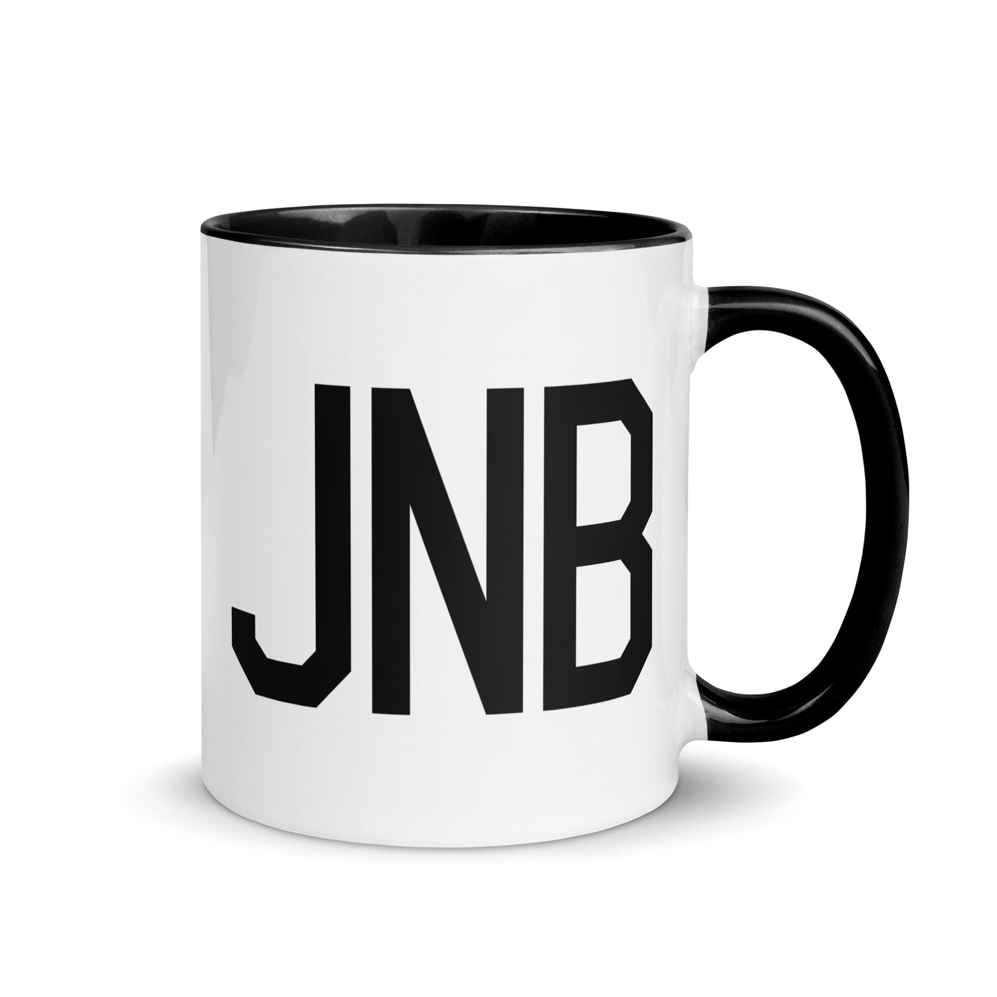Aviation-Theme Coffee Mug - Black • JNB Johannesburg • YHM Designs - Image 01