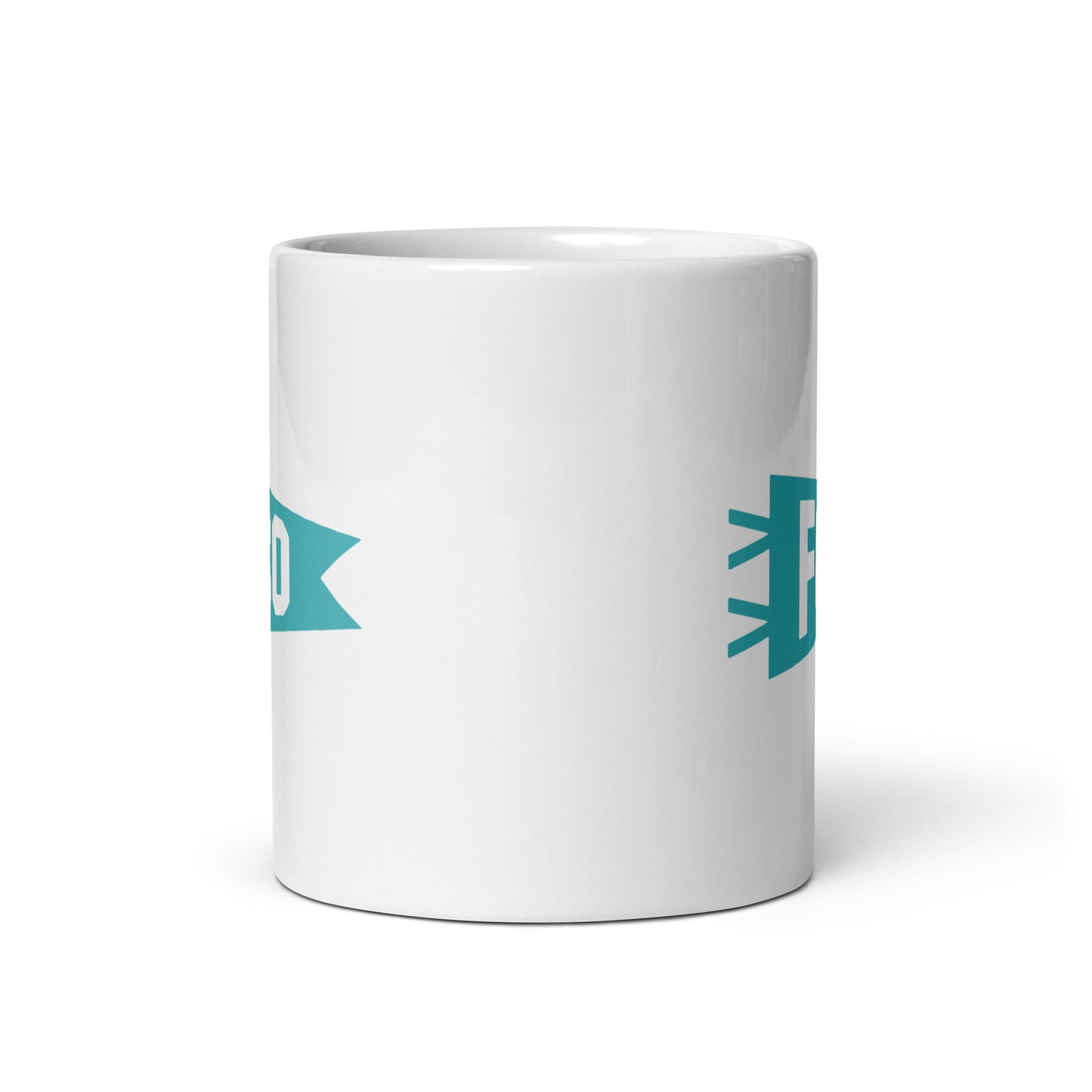 FCO Rome Coffee Mug • Banner Design in Viking Blue • YHM Designs - Image 03