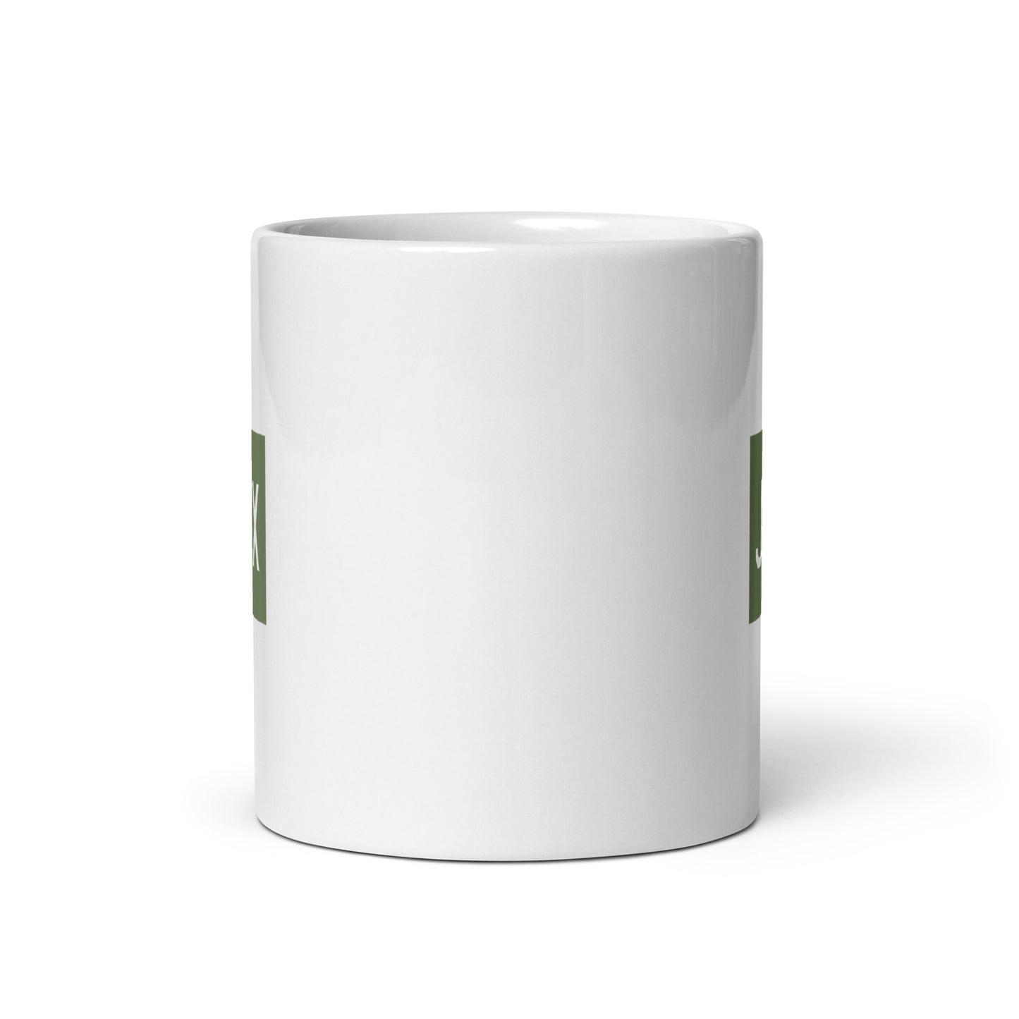 Aviation Gift Coffee Mug - Camouflage Green • JAX Jacksonville • YHM Designs - Image 03