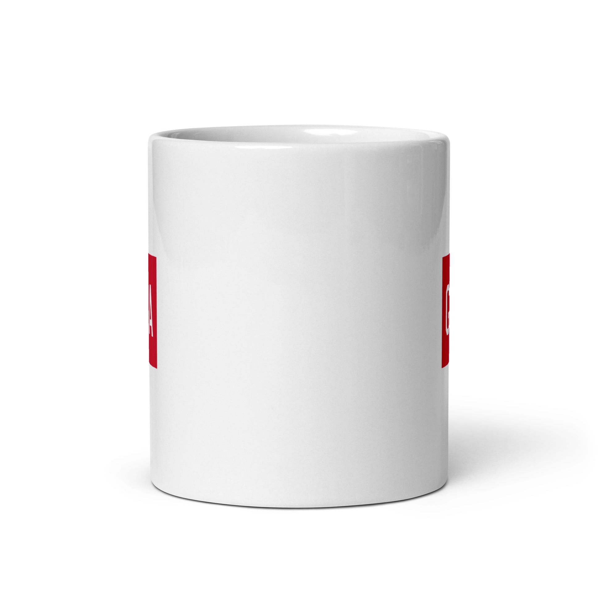 Aviator Gift Coffee Mug - Crimson Red • GLA Glasgow • YHM Designs - Image 03