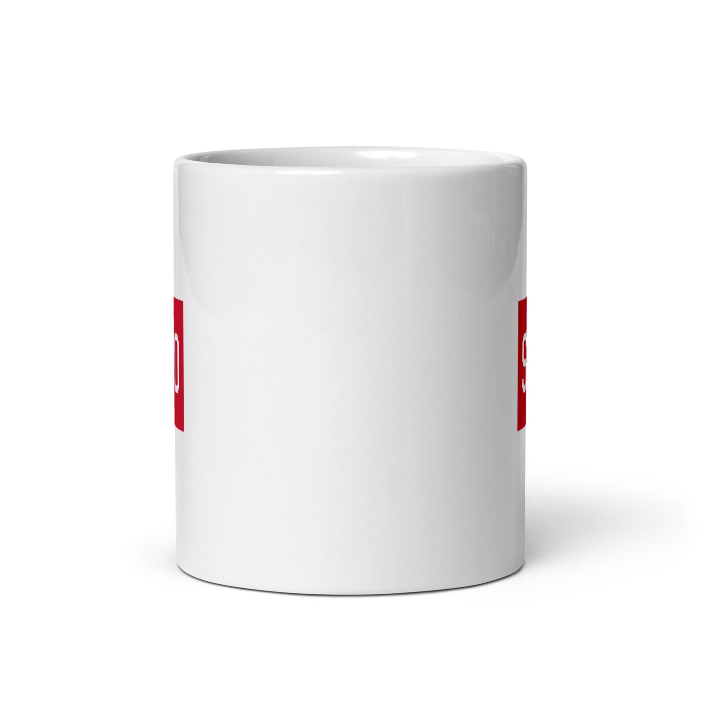 SFO San Francisco Coffee Mug • Air Force Lettering in Crimson Red • YHM Designs - Image 03
