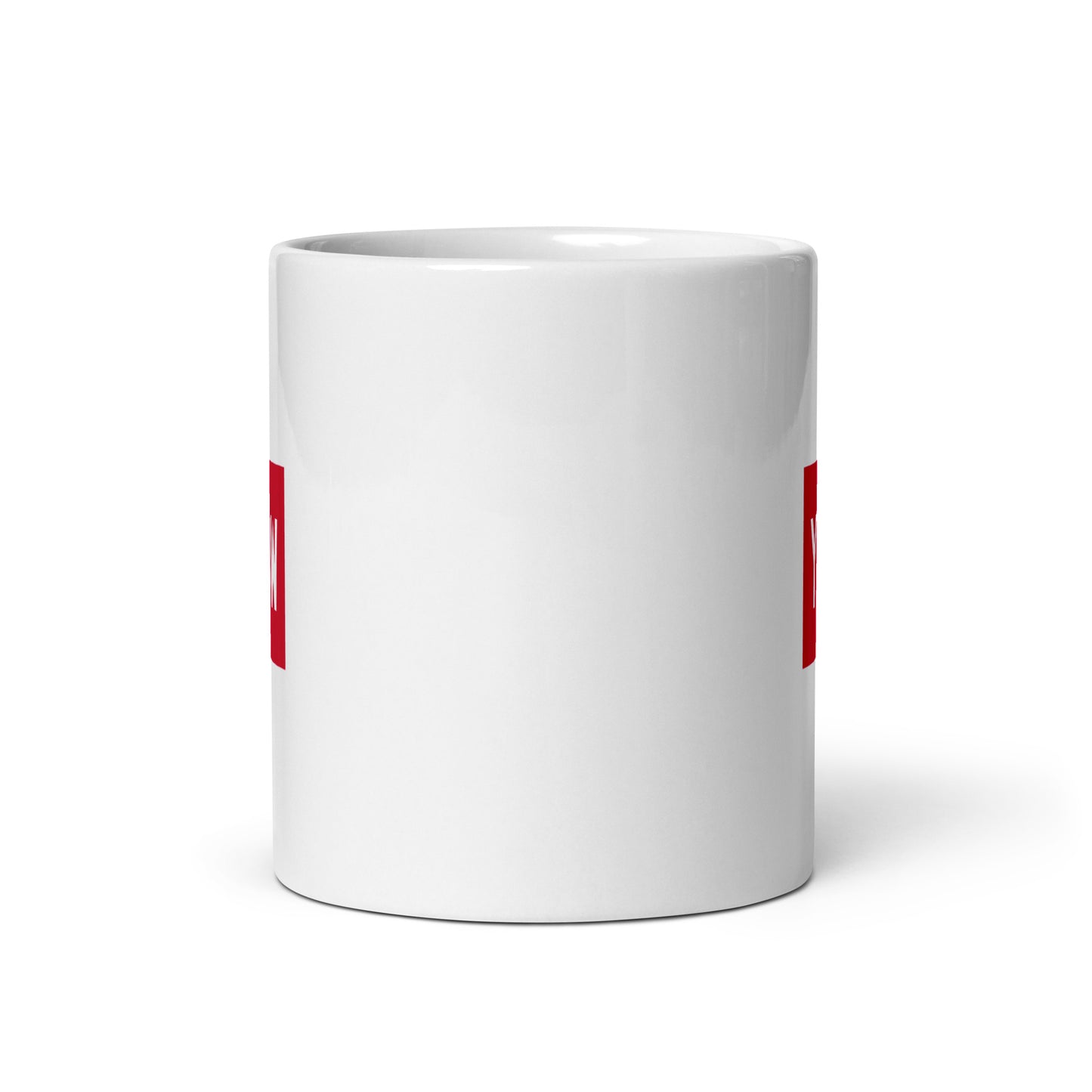 YOW Ottawa Coffee Mug • Air Force Lettering in Crimson Red • YHM Designs - Image 03
