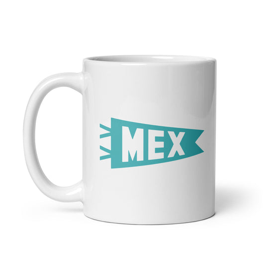 MEX Mexico City Coffee Mug • Banner Design in Viking Blue • YHM Designs - Image 02