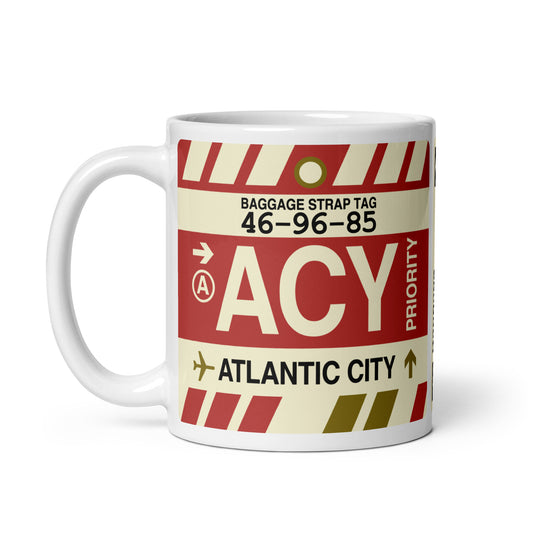 ACY Atlantic City Coffee Mug • Jet Age Baggage Tag Design • YHM Designs - Image 02