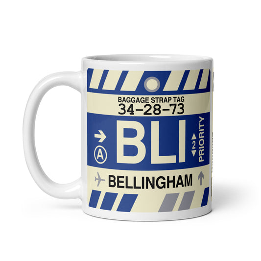 BLI Bellingham Coffee Mug • Jet Age Baggage Tag Design • YHM Designs - Image 02