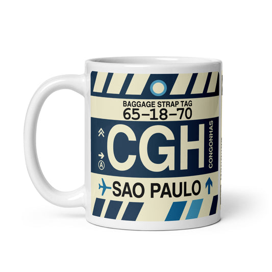 CGH Sao Paulo Coffee Mug • Jet Age Baggage Tag Design • YHM Designs - Image 02