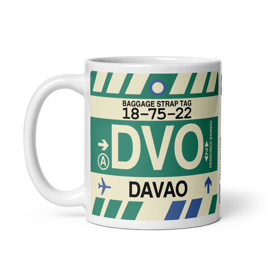DVO Davao Coffee Mug • Jet Age Baggage Tag Design • YHM Designs - Image 02