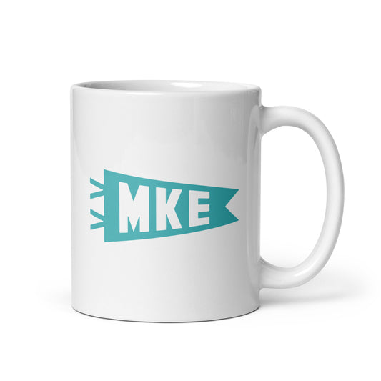 Cool Travel Gift Coffee Mug - Viking Blue • MKE Milwaukee • YHM Designs - Image 01