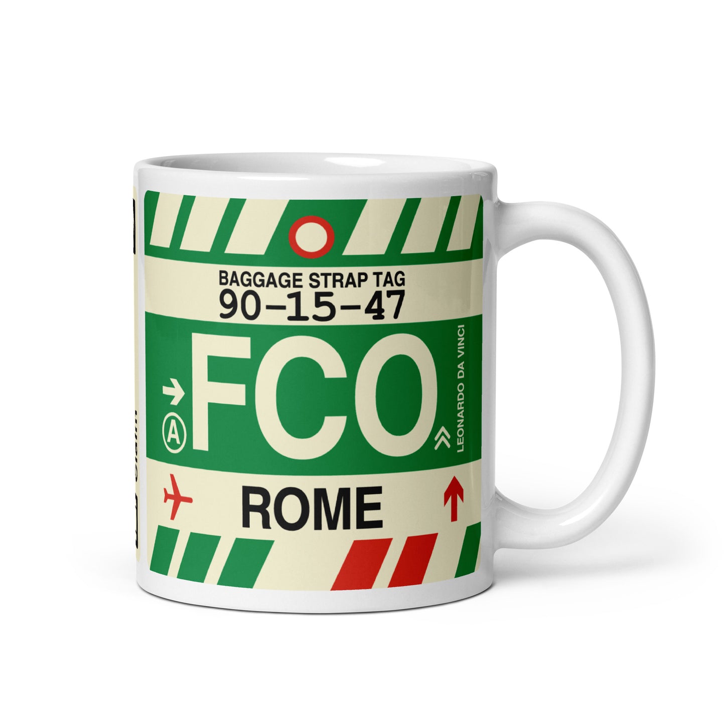Travel Gift Coffee Mug • FCO Rome Souvenir • YHM Designs - Image 01