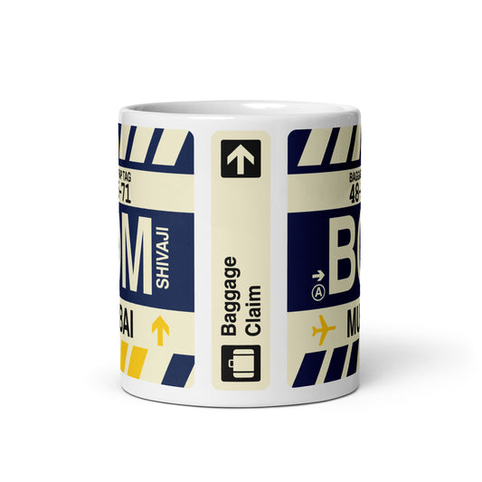 Travel Gift Coffee Mug • BOM Mumbai Souvenir • YHM Designs - Image 02