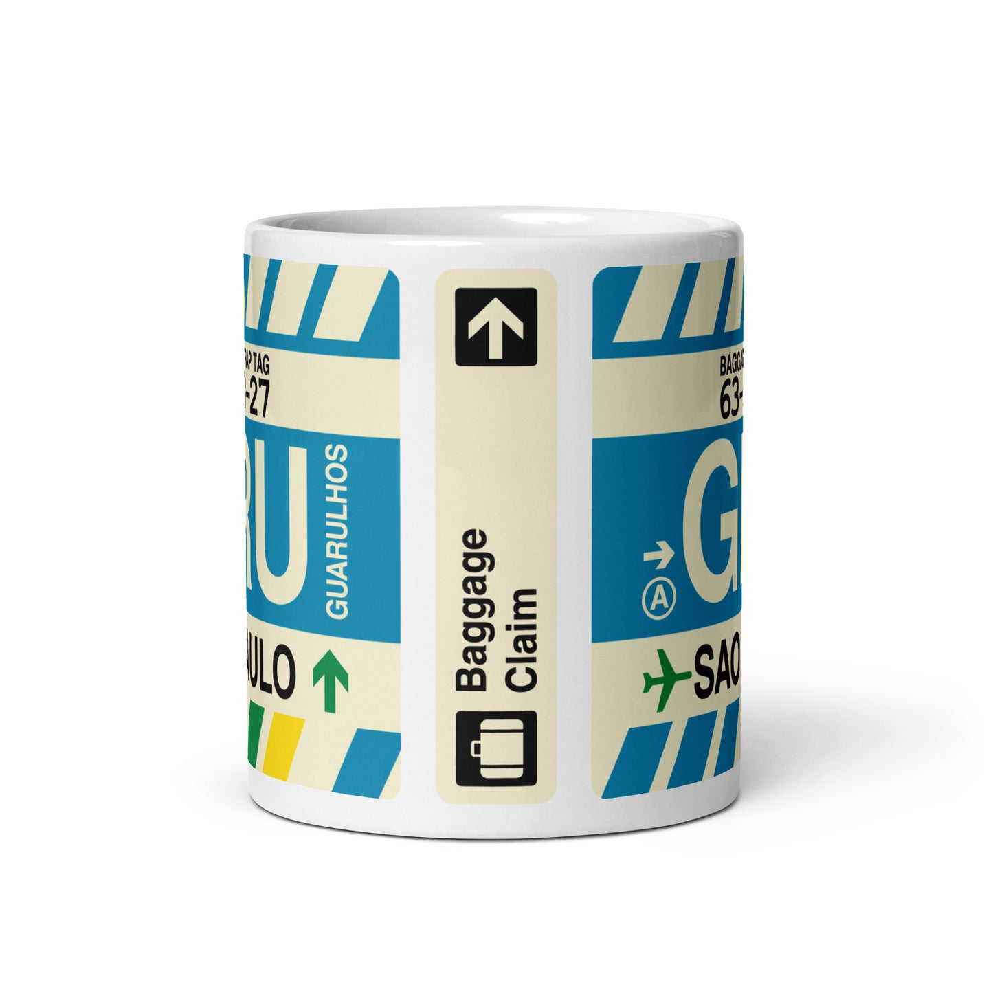 Travel-Themed Coffee Mug • GRU Sao Paulo • YHM Designs - Image 02