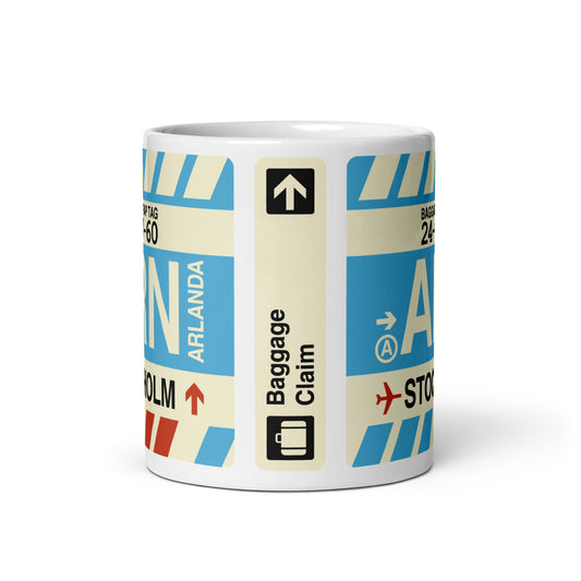 Travel Gift Coffee Mug • ARN Stockholm Souvenir • YHM Designs - Image 02