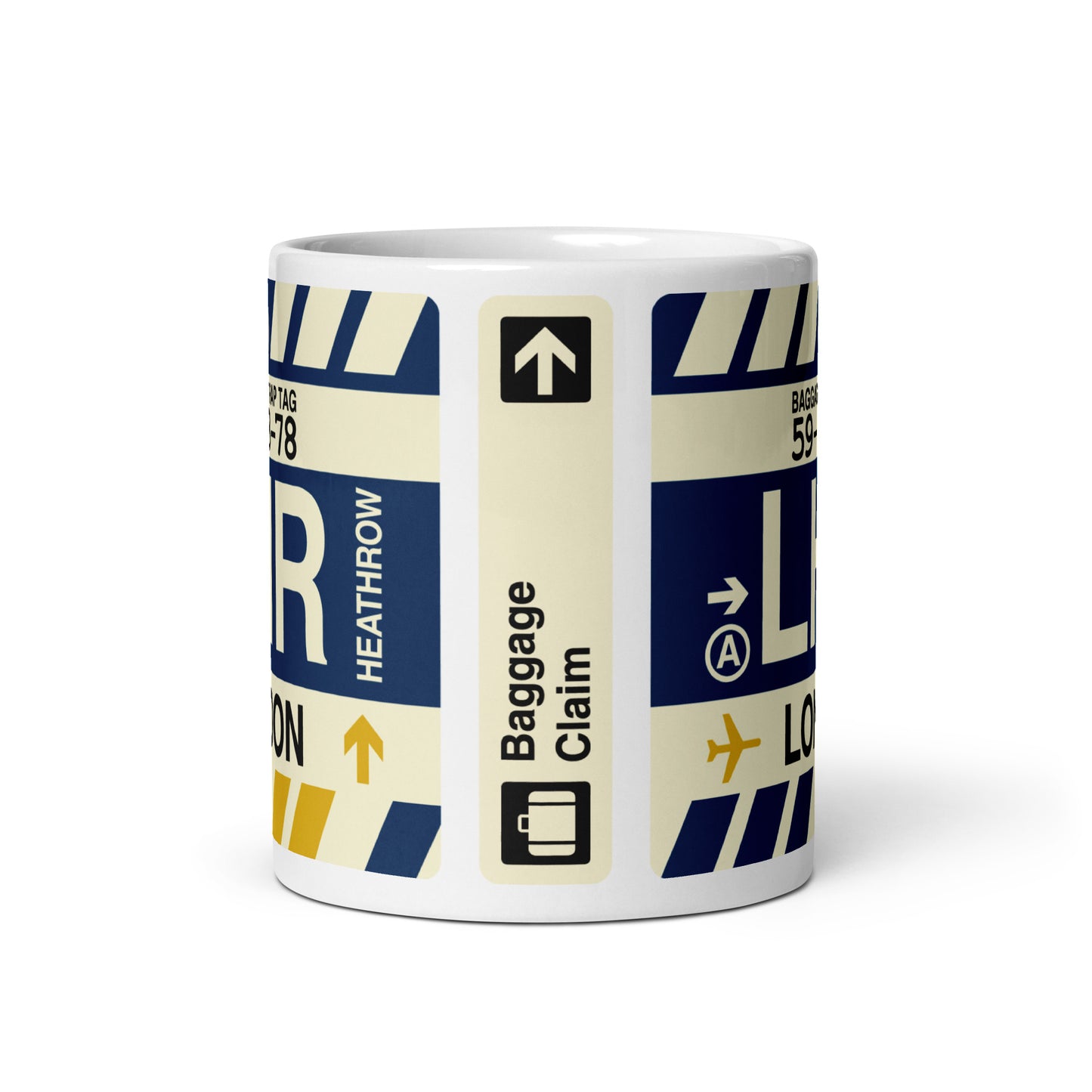 Travel Gift Coffee Mug • LHR London • YHM Designs - Image 02