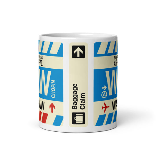 Travel Gift Coffee Mug • WAW Warsaw • YHM Designs - Image 02