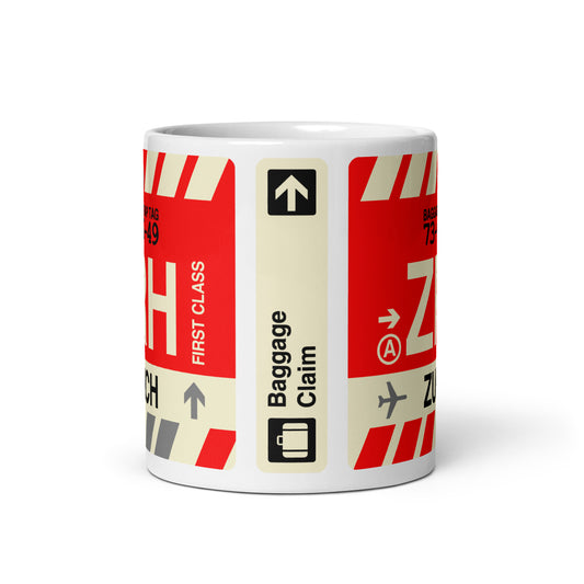 Travel Gift Coffee Mug • ZRH Zurich • YHM Designs - Image 02