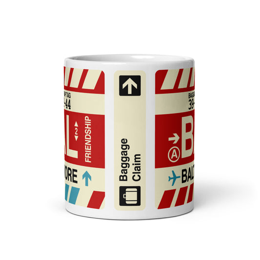 Travel Gift Coffee Mug • BAL Baltimore • YHM Designs - Image 02
