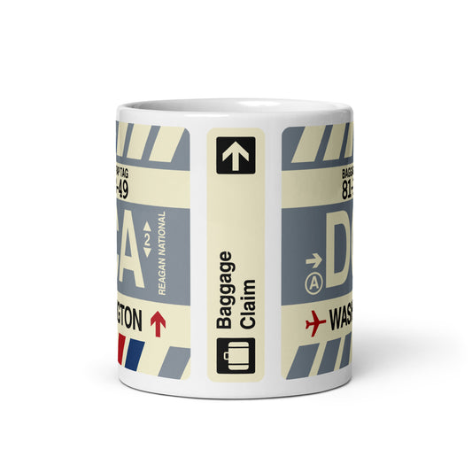 Travel Gift Coffee Mug • DCA Washington Souvenir • YHM Designs - Image 02