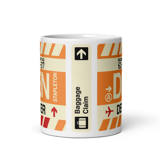Travel Gift Coffee Mug • DEN Denver • YHM Designs - Image 02